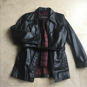 Belted Leather Jacket